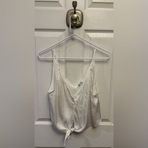 Free People Tie Front Cropped Top